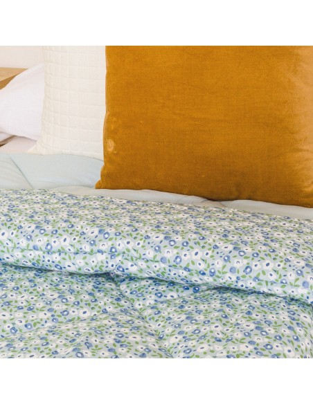 Edredón estampado Cris celeste Edredón estampado Cris celeste