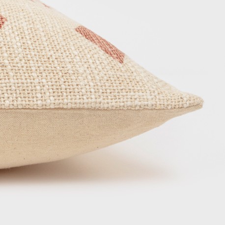 Cojín cuadrante algodón Fauno topo 45x45  - funda + relleno