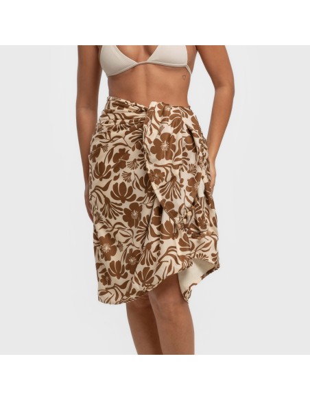 Pack Toalla Pareo + Bolso Alexis marrón