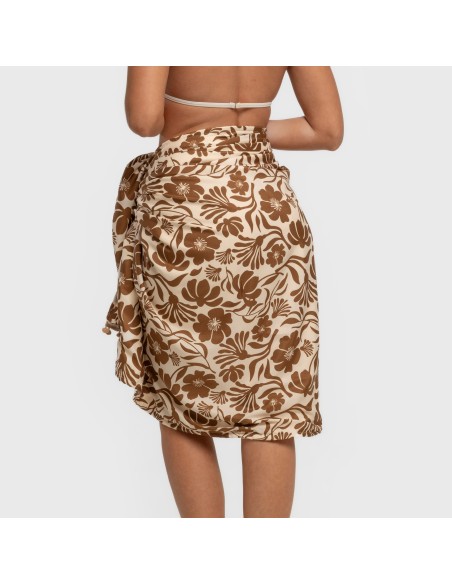 Pack Toalla Pareo + Bolso Alexis marrón