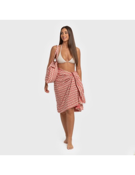 Pack Toalla Pareo + Bolso Tana marsala