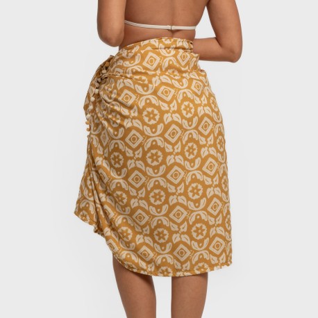 Pack Toalla Pareo + Bolso Eugenia ocre