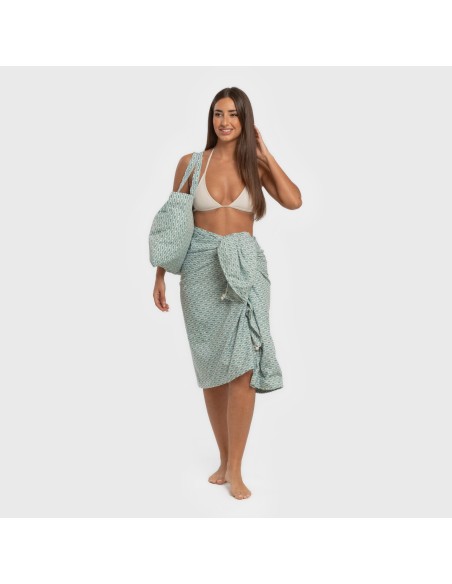 Pack Toalla Pareo + Bolso Walia agua marina Pack Toalla Pareo + Bolso Walia agua marina
