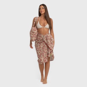 Pack Toalla Pareo + Bolso Venus marsala 2