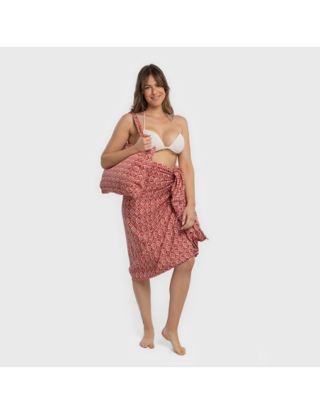 Pack Toalla Pareo + Bolso Eloina marsala Pack Toalla Pareo + Bolso Eloina marsala