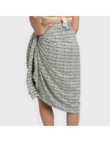 Pack Toalla Pareo + Bolso Eloina agua marina Pack Toalla Pareo + Bolso Eloina agua marina