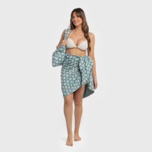 Pack Toalla Pareo + Bolso Albena agua marina 2