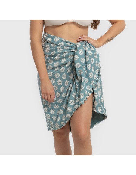 Pack Toalla Pareo + Bolso Albena agua marina