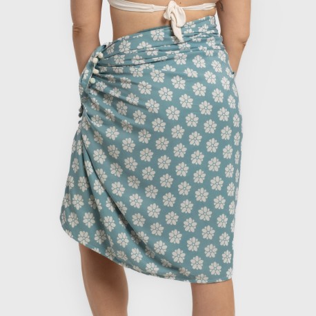 Pack Toalla Pareo + Bolso Albena agua marina