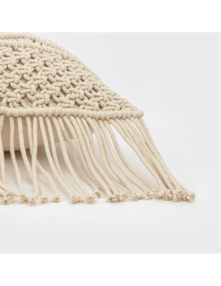 Cojin cuadrante algodón macramé Cleto natural 45x45 - funda + relleno Cojin cuadrante algodón macramé Cleto natural 45x45 - funda + relleno