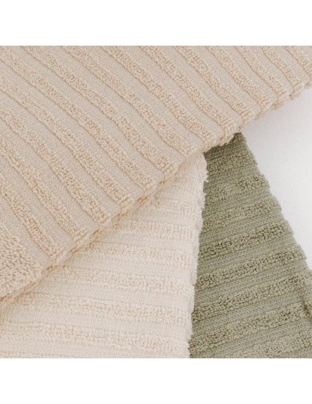 Set 3 paños de cocina algodón liso natural/topo/verde seco Set 3 paños de cocina algodón liso natural/topo/verde seco