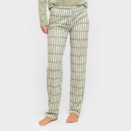 Pijama largo algodón Lemonade verde keike