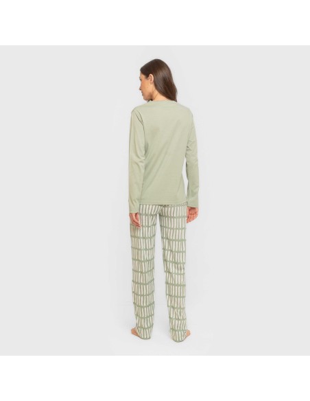 Pijama largo algodón Lemonade verde keike