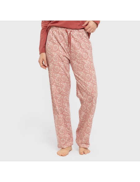 Pijama largo algodón Rastberry rosa