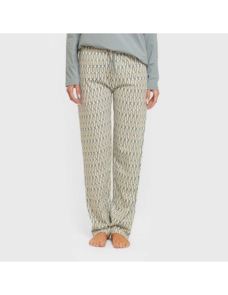Pijama largo algodón Eucalipto celeste Pijama largo algodón Eucalipto celeste