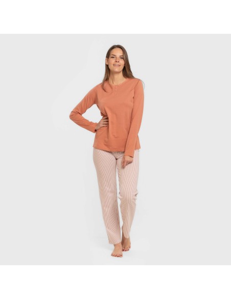 Pijama largo algodón Raya Mozarabe caldera Pijama largo algodón Raya Mozarabe caldera