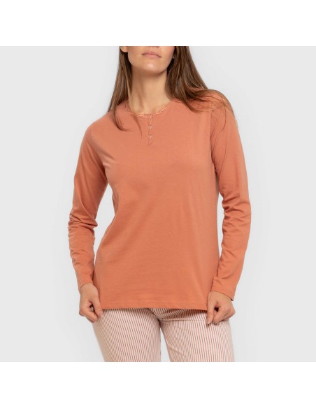 Pijama largo algodón Raya Mozarabe caldera Pijama largo algodón Raya Mozarabe caldera
