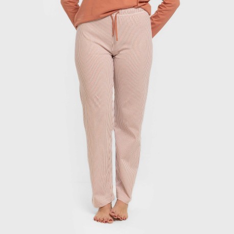 Pijama largo algodón Raya Mozarabe caldera