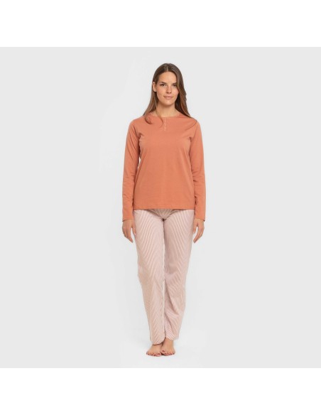 Pijama largo algodón Raya Mozarabe caldera Pijama largo algodón Raya Mozarabe caldera
