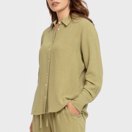 Camisa lino mujer lisa