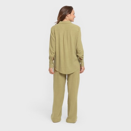 Camisa lino mujer lisa