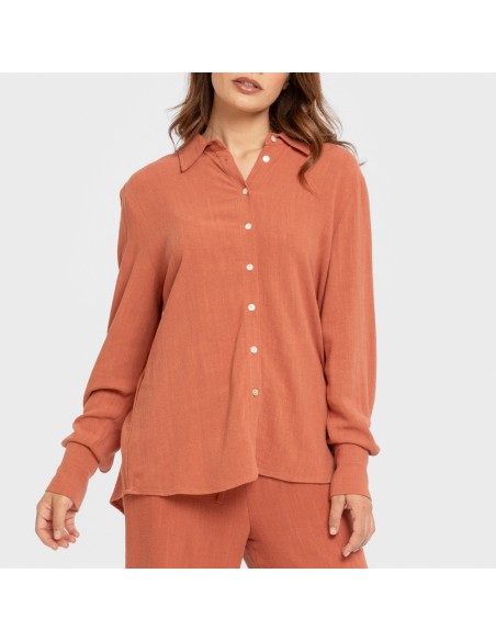Camisa lino mujer lisa