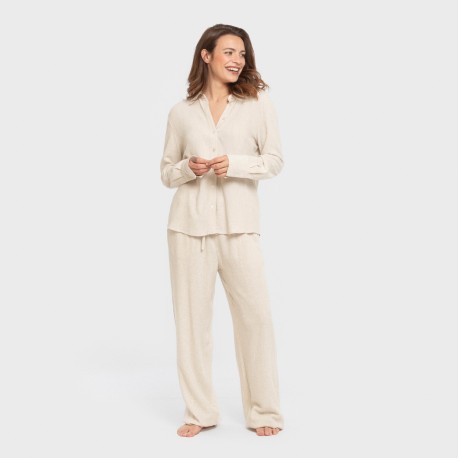 Camisa lino mujer lisa