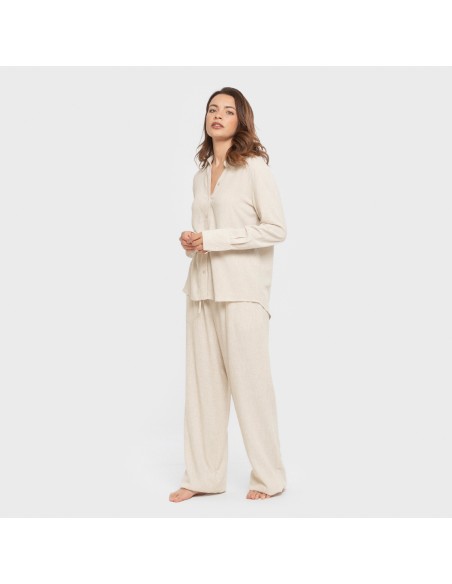 Pantalón largo lino mujer liso Pantalón largo lino mujer liso