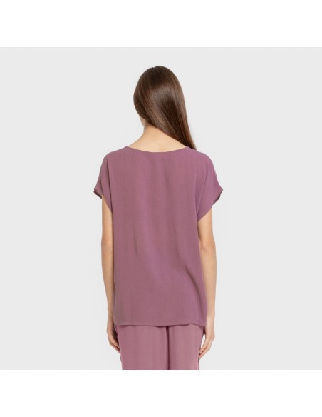 Camiseta manga fluida viscosa bambula lisa