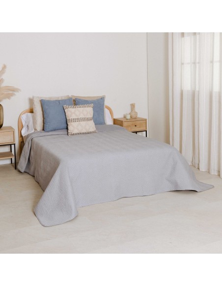 Colcha bouti lisa efecto desgastado
