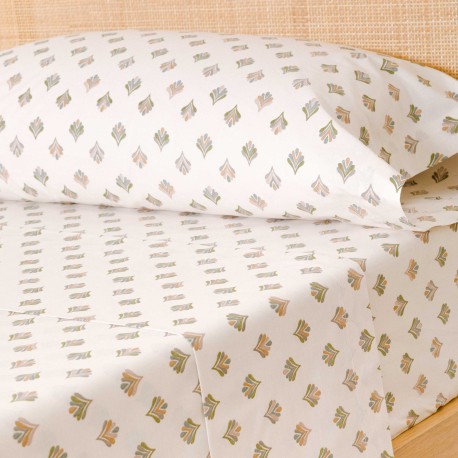 Juego de sábanas algodón Alhambra verde