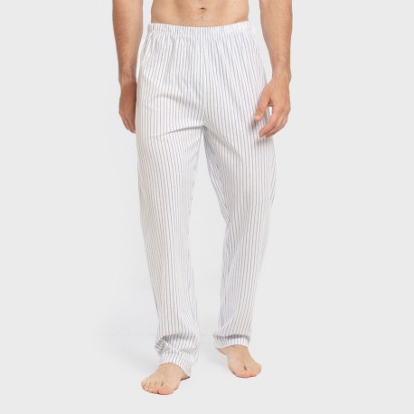 Pijama largo algodón hombre Raya Fandi azul