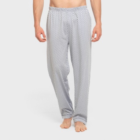 Pijama largo camisero algodón hombre Harry celeste