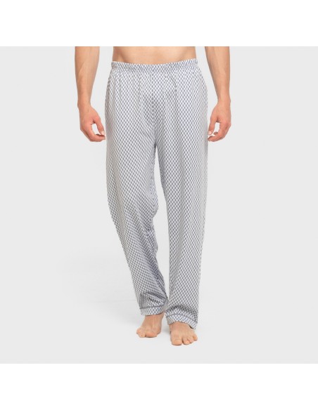 Pijama largo camisero algodón hombre Harry celeste
