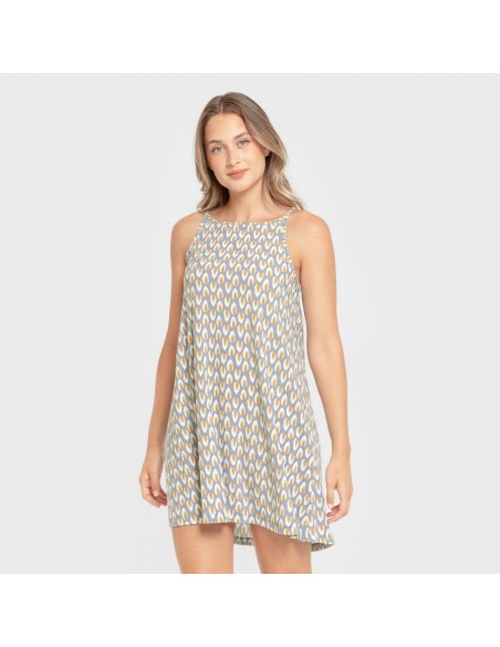 Vestido corto tirantes crepe Zac agua marina Vestido corto tirantes crepe Zac agua marina