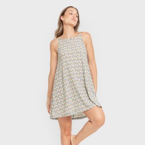 Vestido corto tirantes crepe Zac agua marina 2