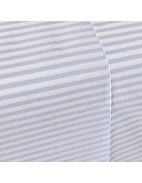 Juego de sábanas algodón percal Raya Kodac celeste