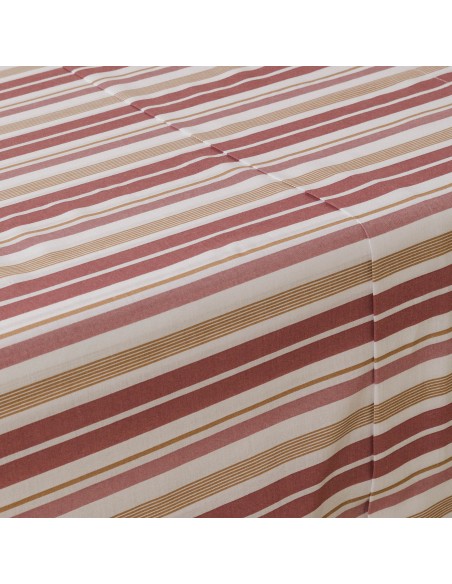 Juego de sábanas algodón percal Raya Calendula marsala Juego de sábanas algodón percal Raya Calendula marsala