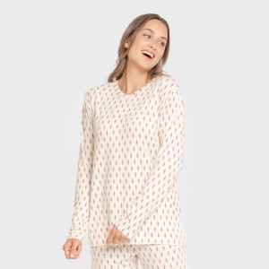 Pijama largo mujer soft Serbia malva rosa