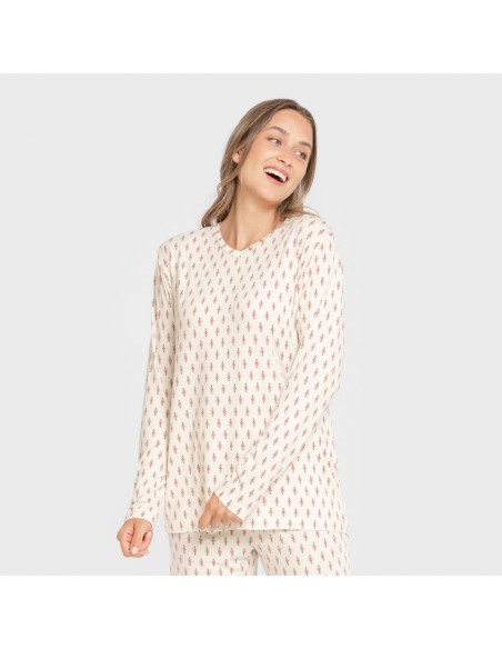 Pijama largo mujer soft Serbia malva rosa Pijama largo mujer soft Serbia malva rosa