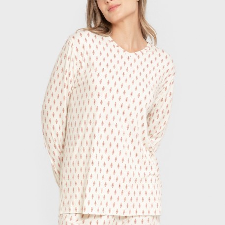 Pijama largo mujer soft Serbia malva rosa