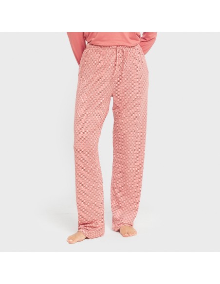 Pijama largo mujer soft Leonor marsala Pijama largo mujer soft Leonor marsala