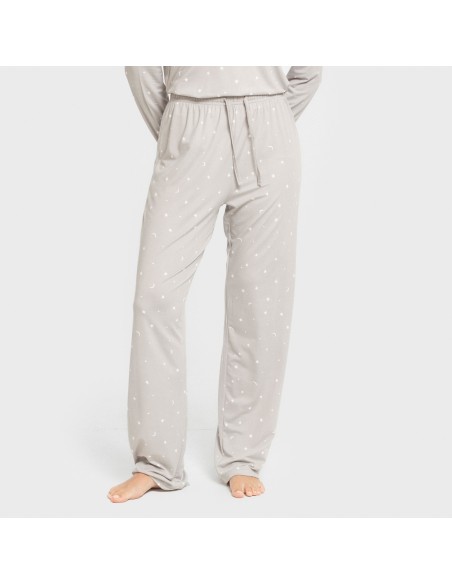 Pijama largo mujer soft Ambarina gris Pijama largo mujer soft Ambarina gris