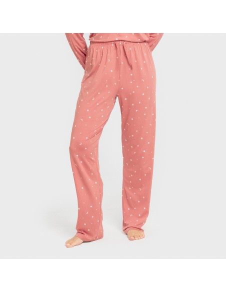 Pijama largo mujer soft Ambarina marsala Pijama largo mujer soft Ambarina marsala