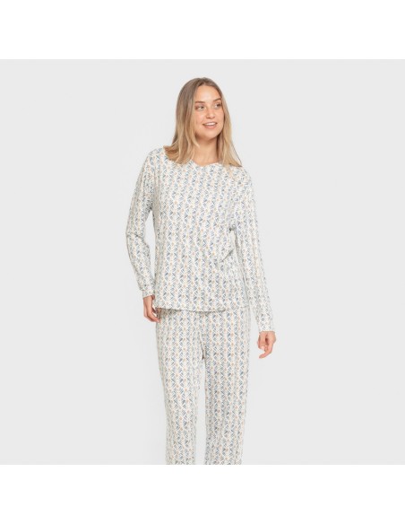 Pijama largo mujer soft Eloina agua marina Pijama largo mujer soft Eloina agua marina