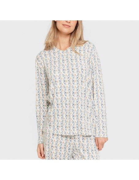Pijama largo mujer soft Eloina agua marina Pijama largo mujer soft Eloina agua marina