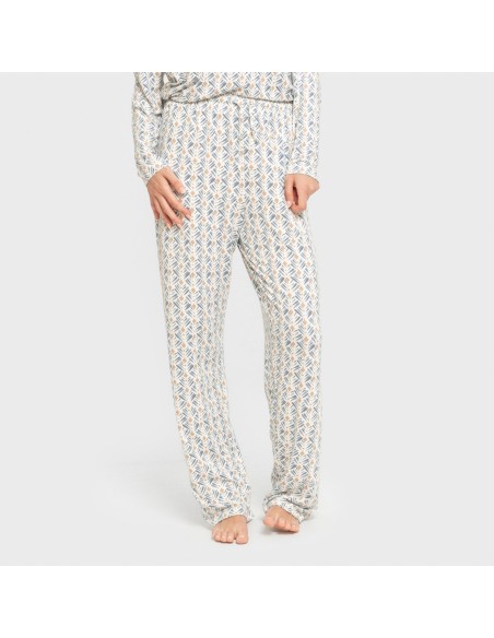 Pijama largo mujer soft Eloina agua marina Pijama largo mujer soft Eloina agua marina