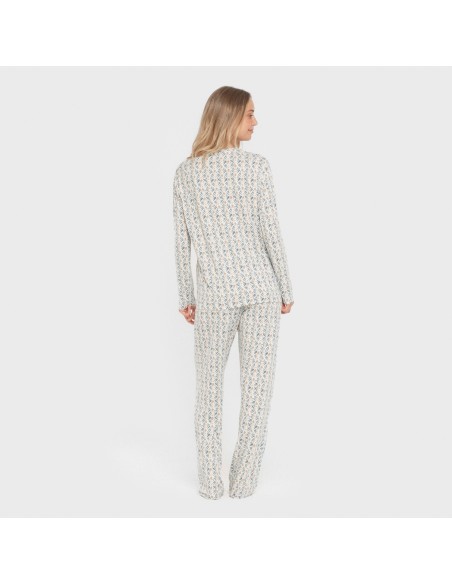Pijama largo mujer soft Eloina agua marina Pijama largo mujer soft Eloina agua marina
