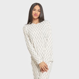 Pijama largo mujer soft Espiga agua marina 2