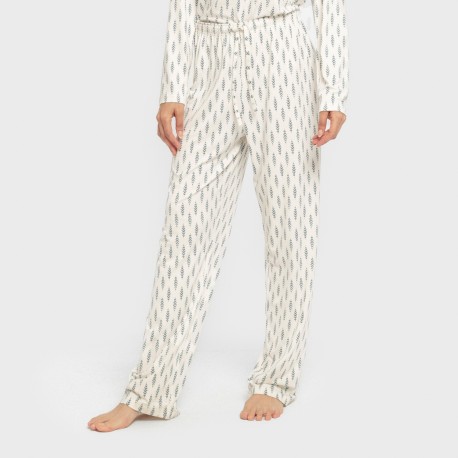 Pijama largo mujer soft Espiga agua marina